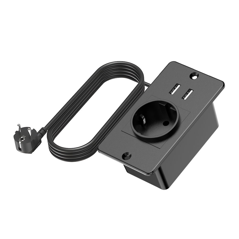 Commercial Kitchen Outlets - Eingebaute EU-Steckdosenleiste mit 2 USB-Anschlüssen 1