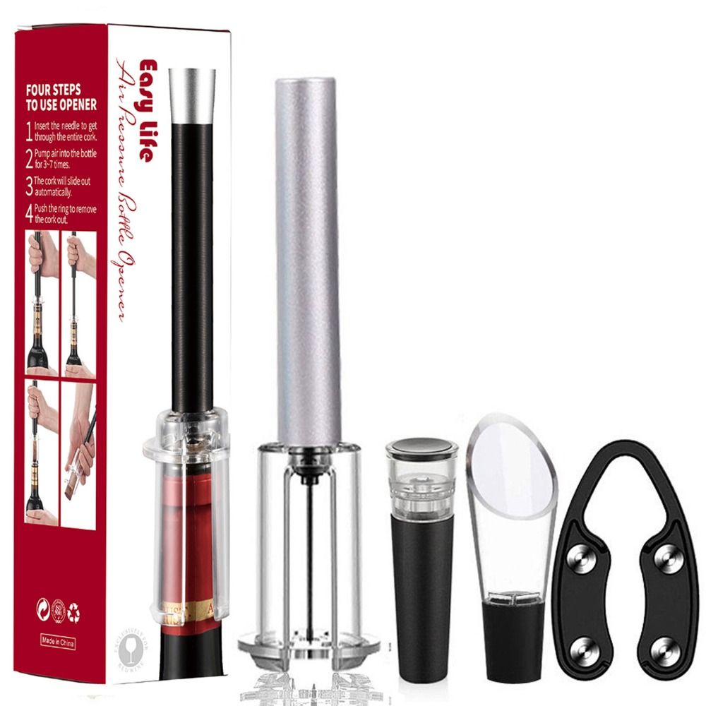 Commercial Kitchen Setup - Bar-Zubehör Weinflaschenöffner-Set Aluminiumlegierung ABS Luftpumpen-Korkenentferner Küchen-Gadgets