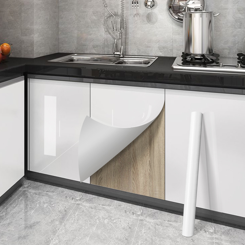 Commercial Kitchen Wall - Glänzende weiße Schrank-Wandaufkleber, Dekor für alte