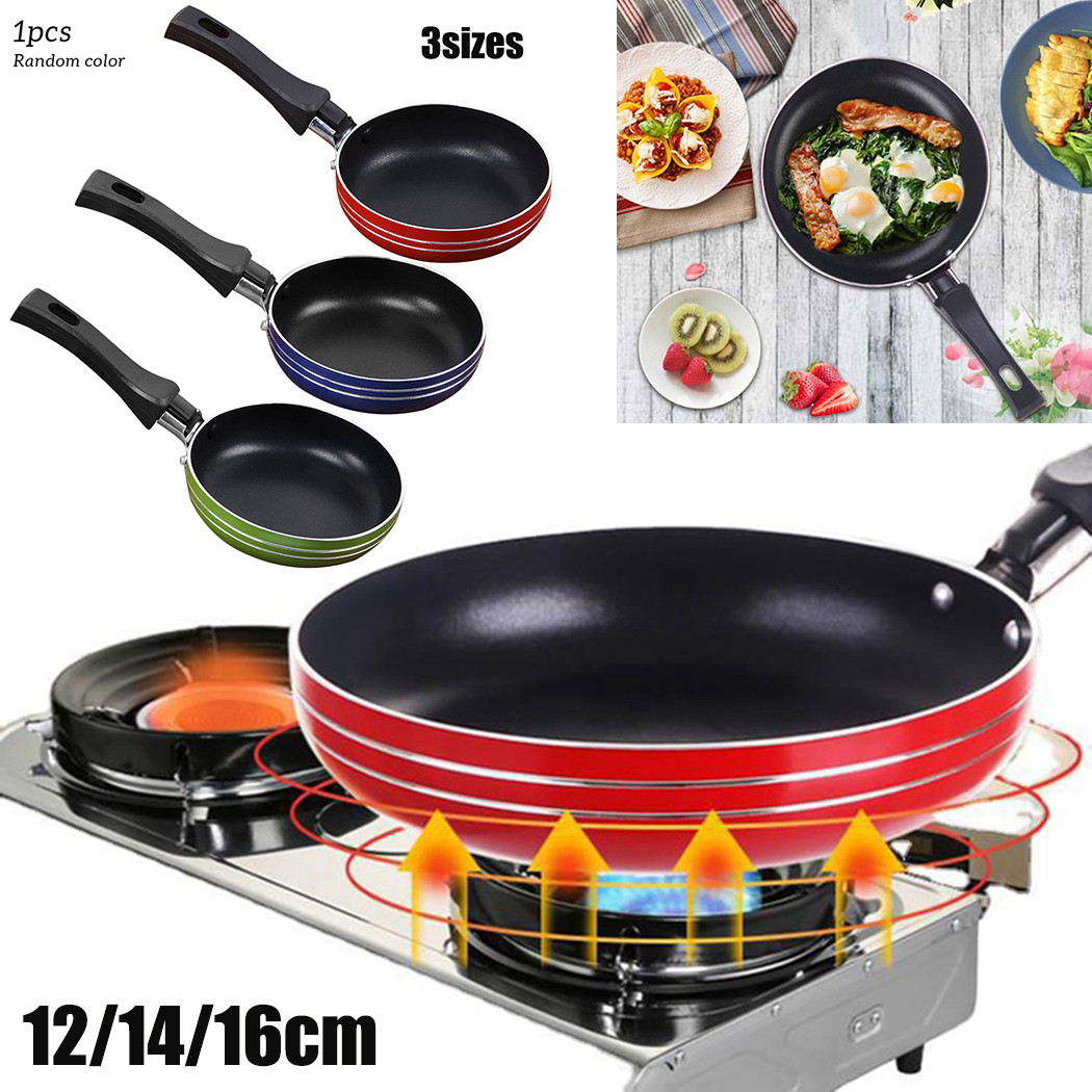 Commercial Kitchen Pots And Pans - 1PC 12cm/14cm/16cm Mini Bratpfanne Antihaft Stahl