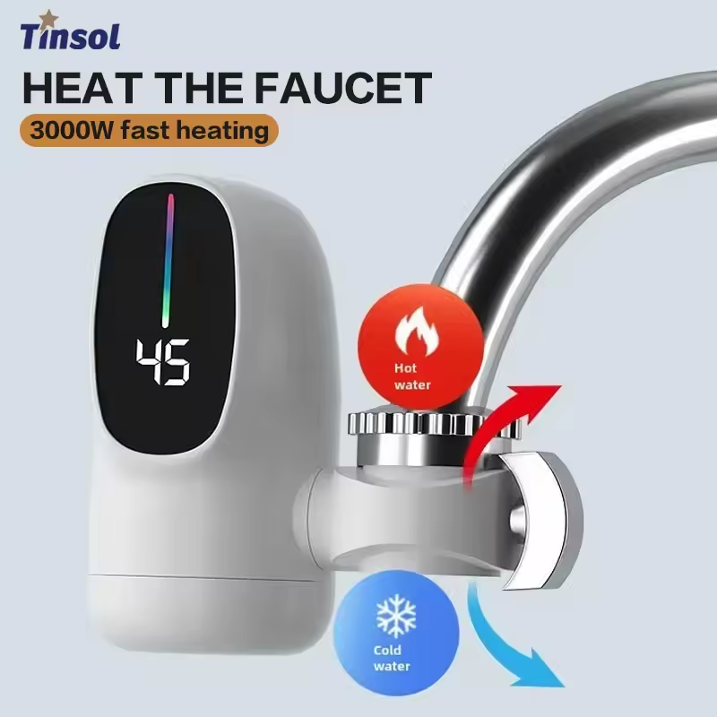 Commercial Kitchen Faucet - 110V Schnellheizender Elektrischer Heizwasserhahn Energiesparender Heiß-Kalt-Mischer