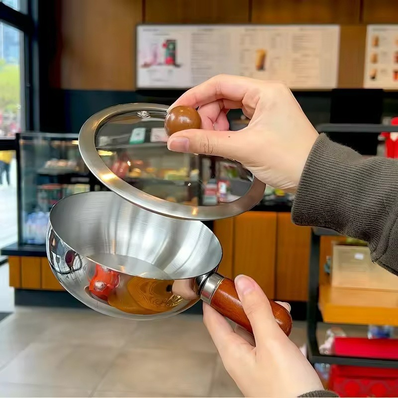 Edelstahl-Topf mit Walnussholz – Commercial Kitchen Pots And Pans Bewertung und Preis