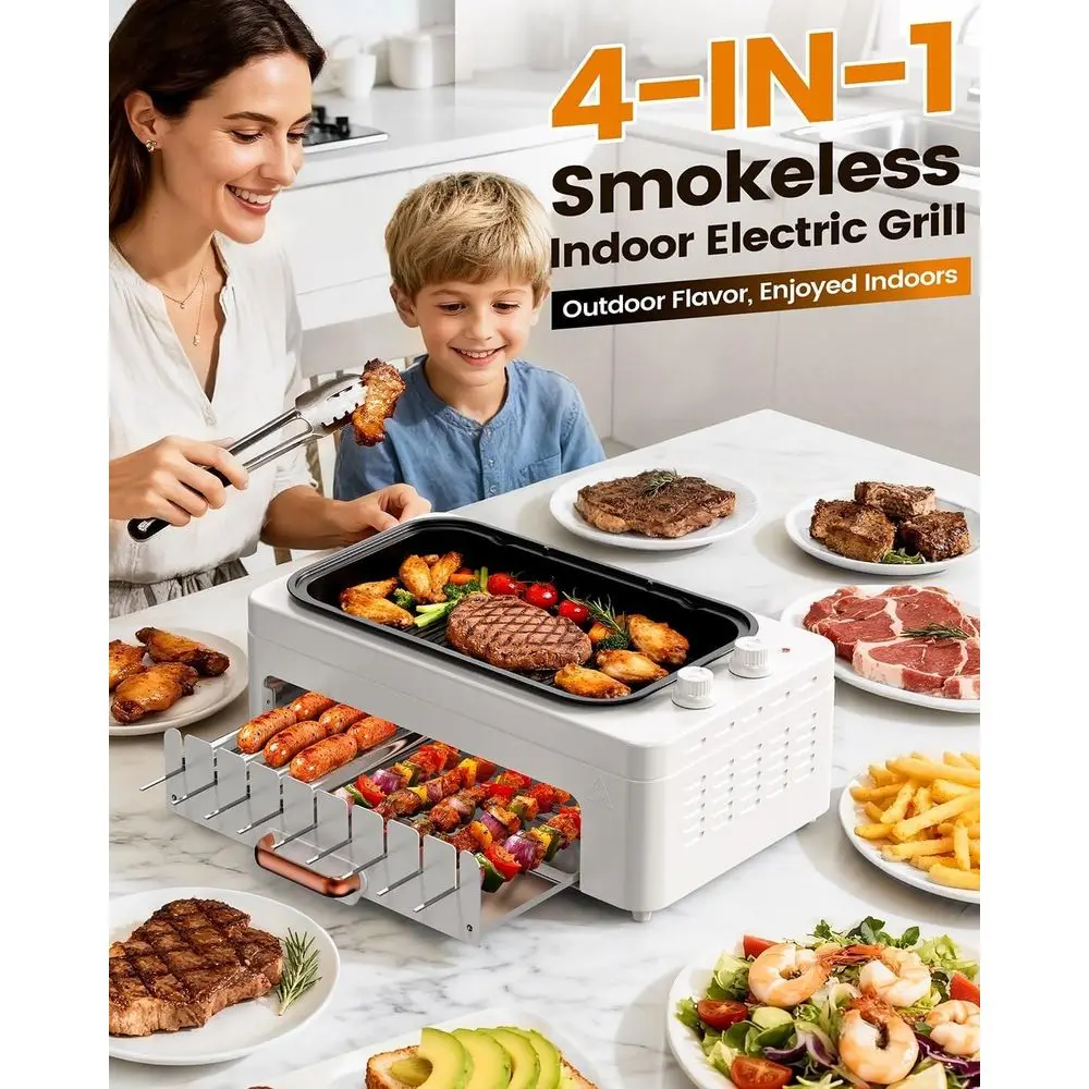 4-in-1 Indoor-Tischgrill: Abne – Hot Dog Roller Grill Bewertung und Preis