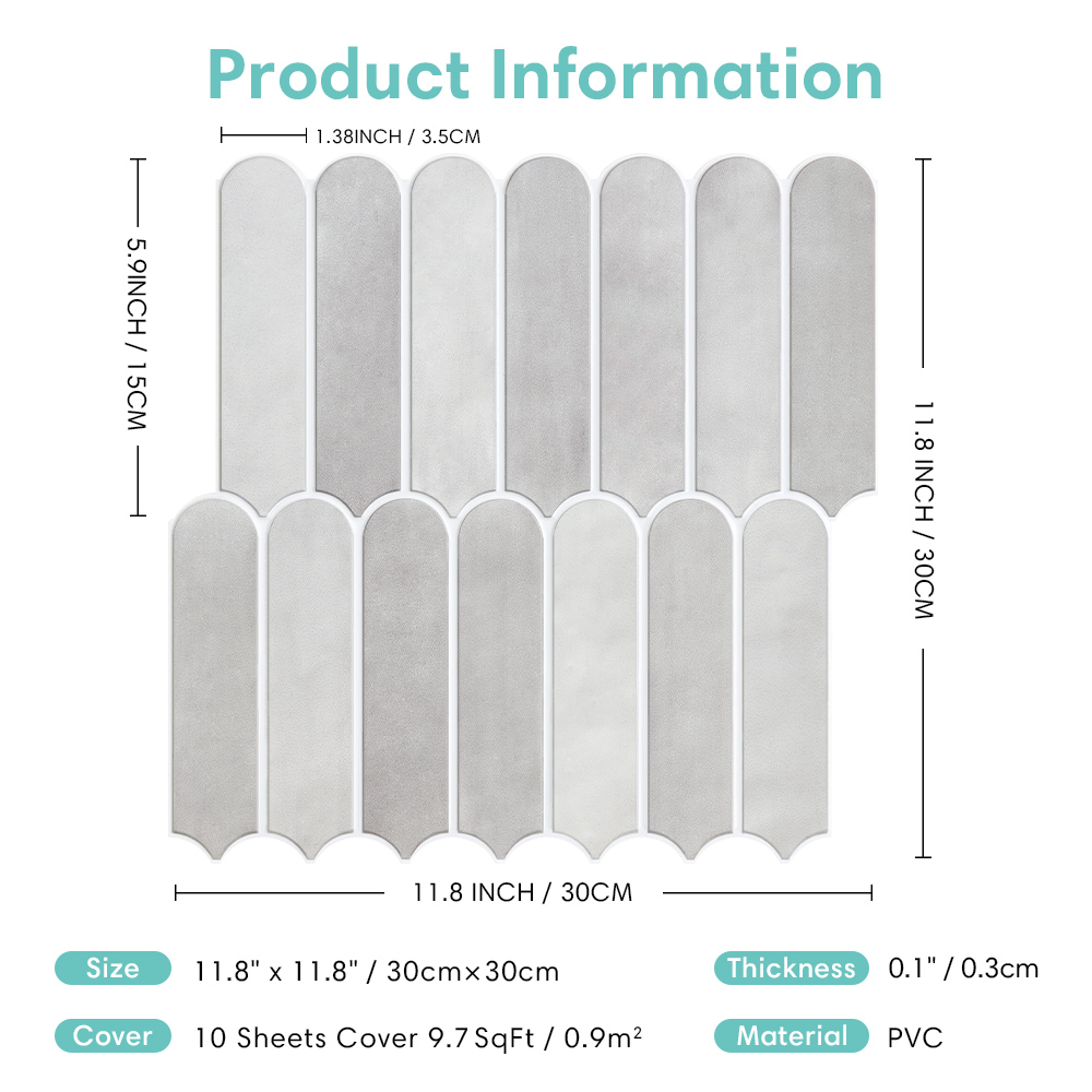 5/10/20 Stück 3D-Fischschuppen – Commercial Kitchen Wall Bewertung und Preis