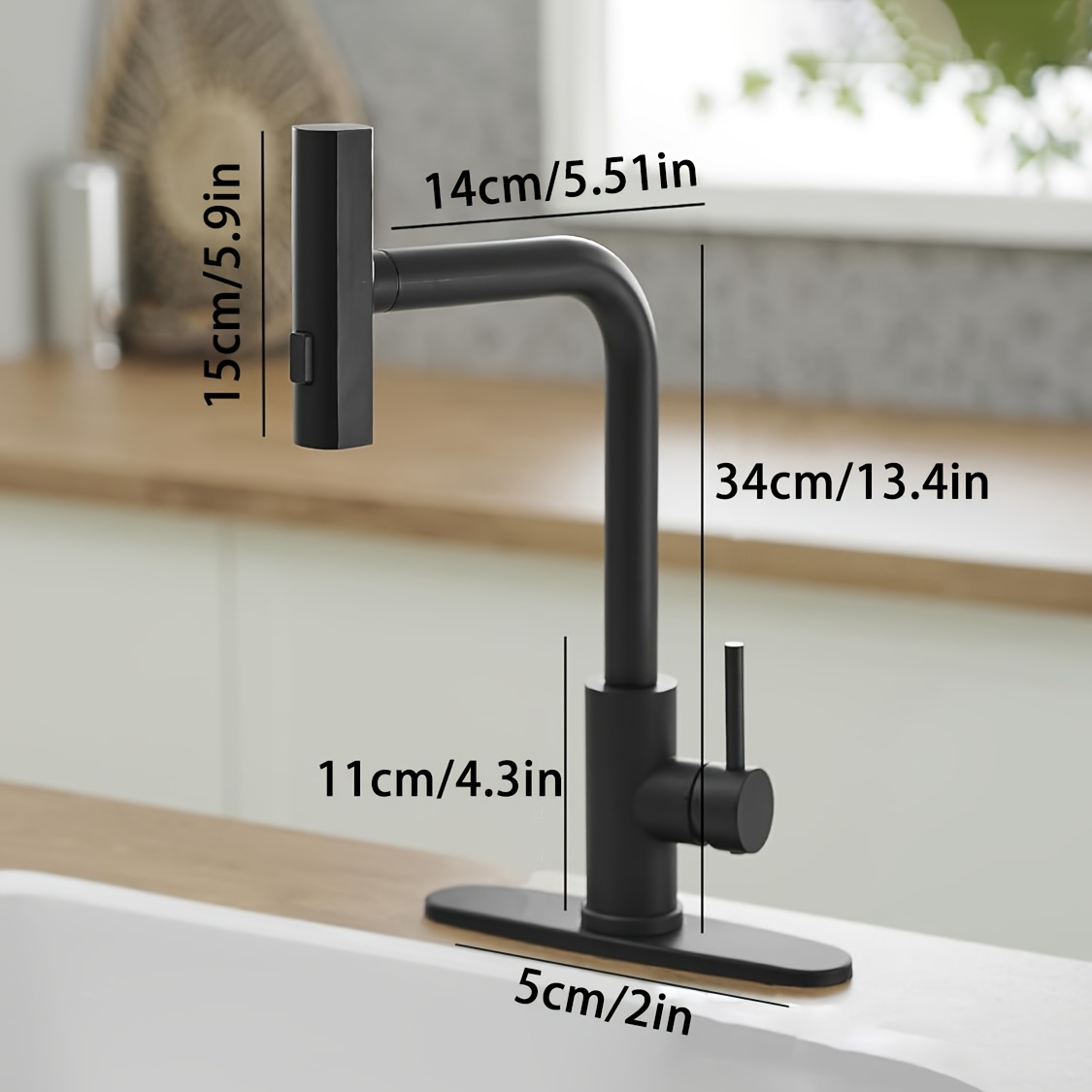1-teiliger schwarzer Küchenarm – Commercial Kitchen Faucet Bewertung und Preis
