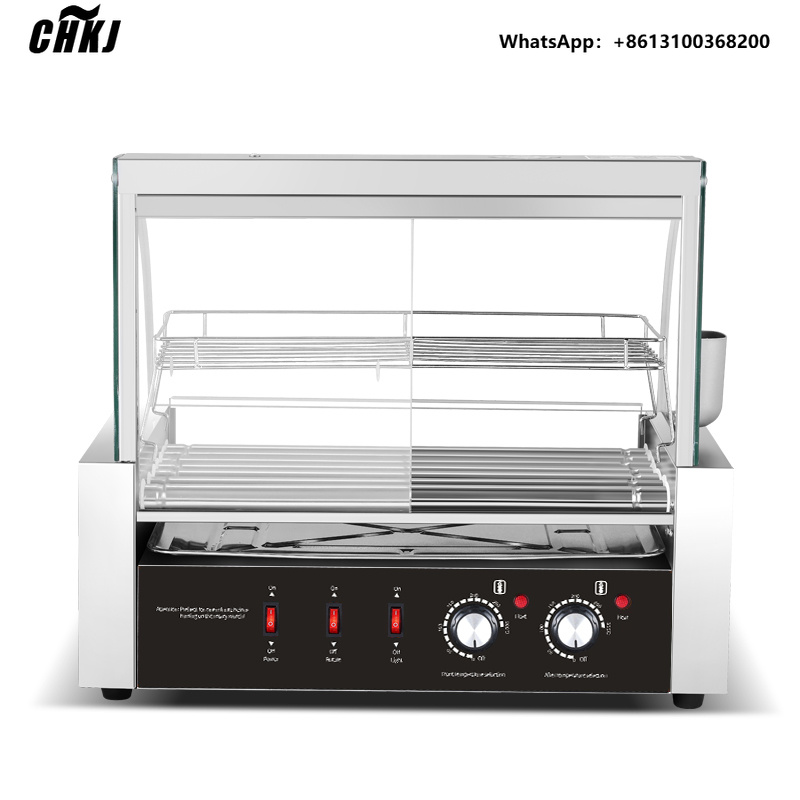 Kommerzieller Edelstahl-Hotdog – Hot Dog Roller Grill Bewertung und Preis