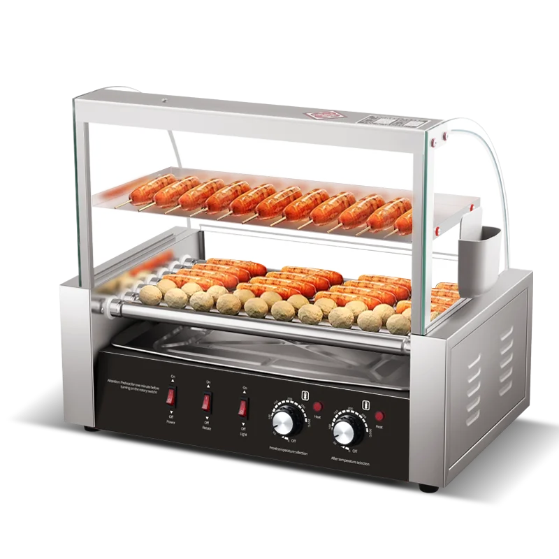 Kommerzieller Edelstahl-Hotdog – Hot Dog Roller Grill Bewertung und Preis