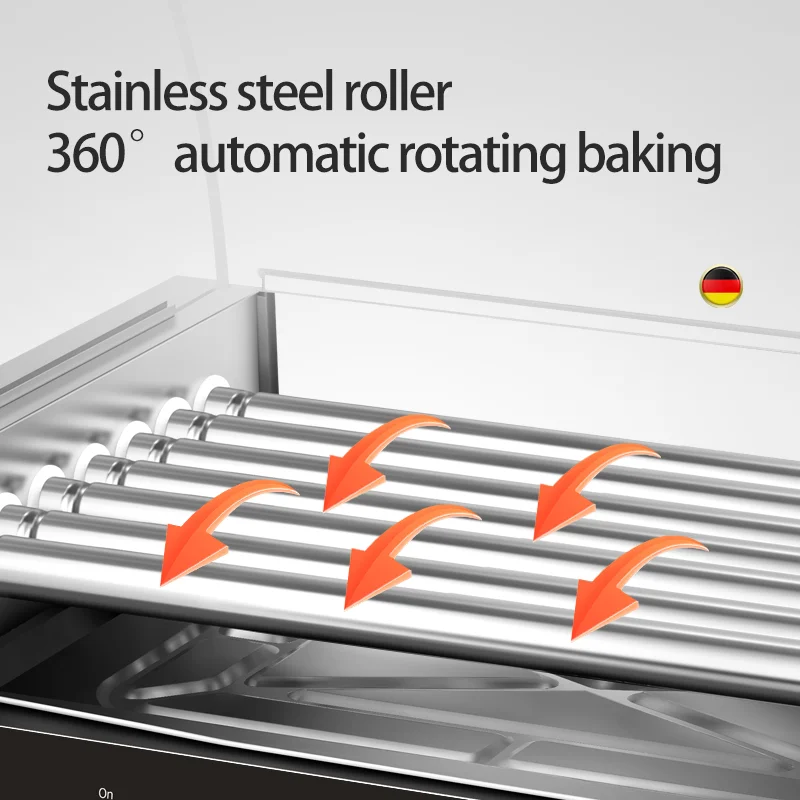 Kommerzieller Edelstahl-Hotdog – Hot Dog Roller Grill Bewertung und Preis